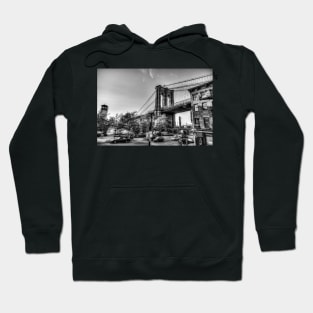 Old Fulton Street And Brooklyn Bridge, New York Hoodie